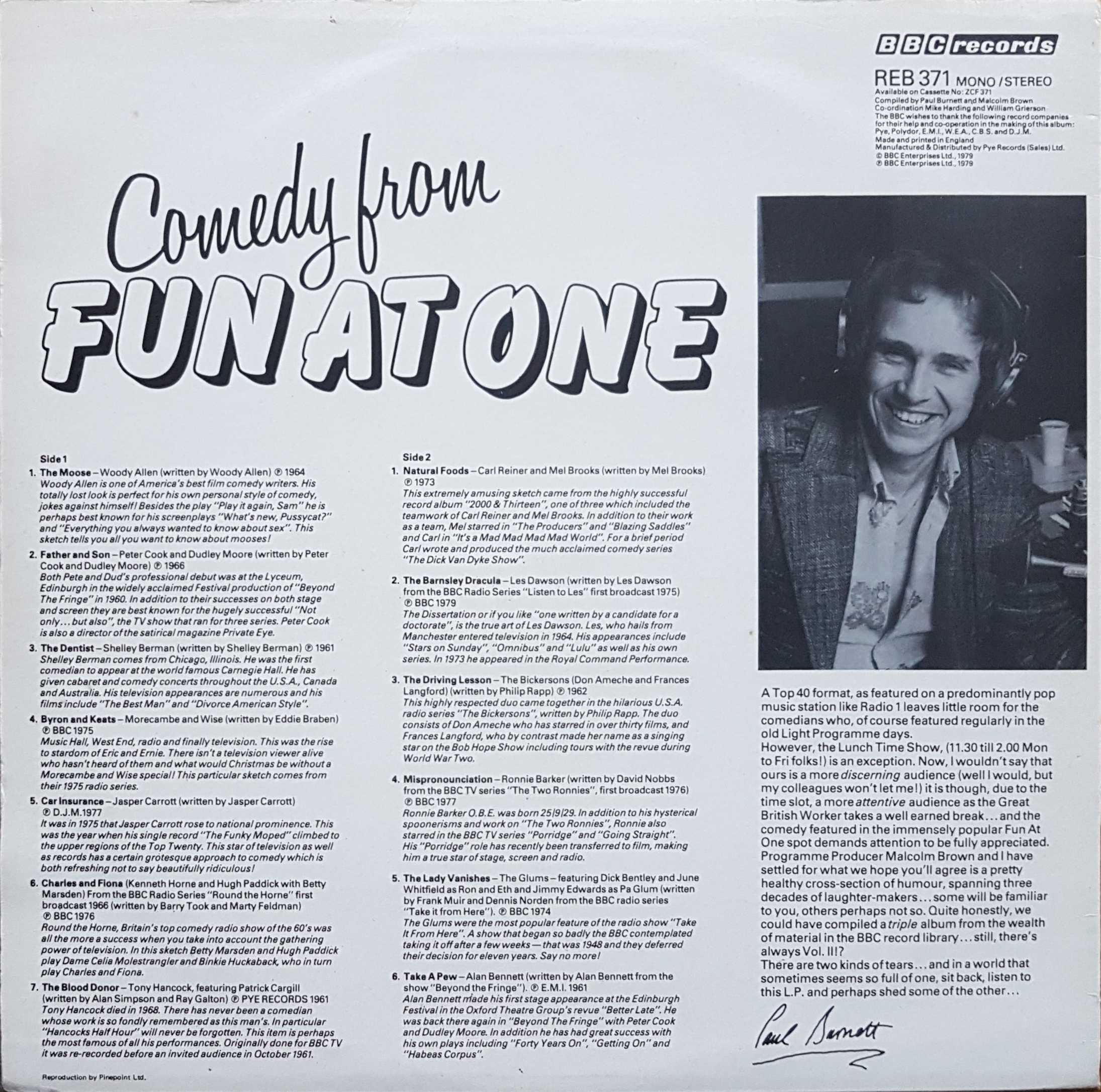 Picture of REB 371 Fun at one by artist Various from the BBC records and Tapes library